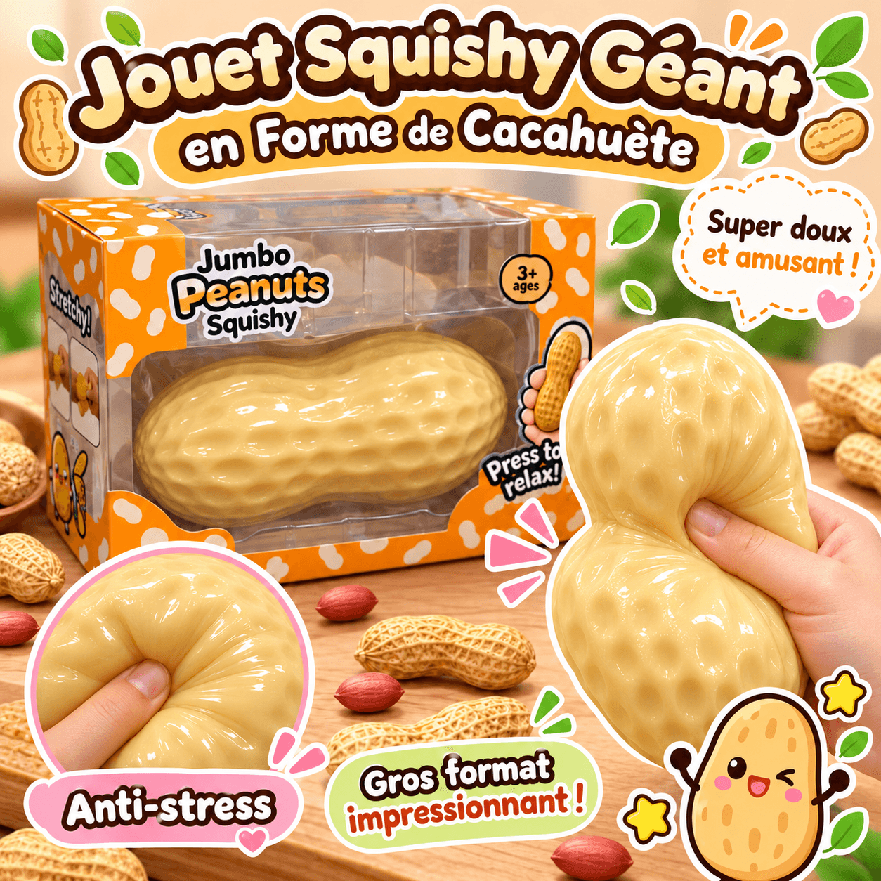 Squishy Cacahuète Géante